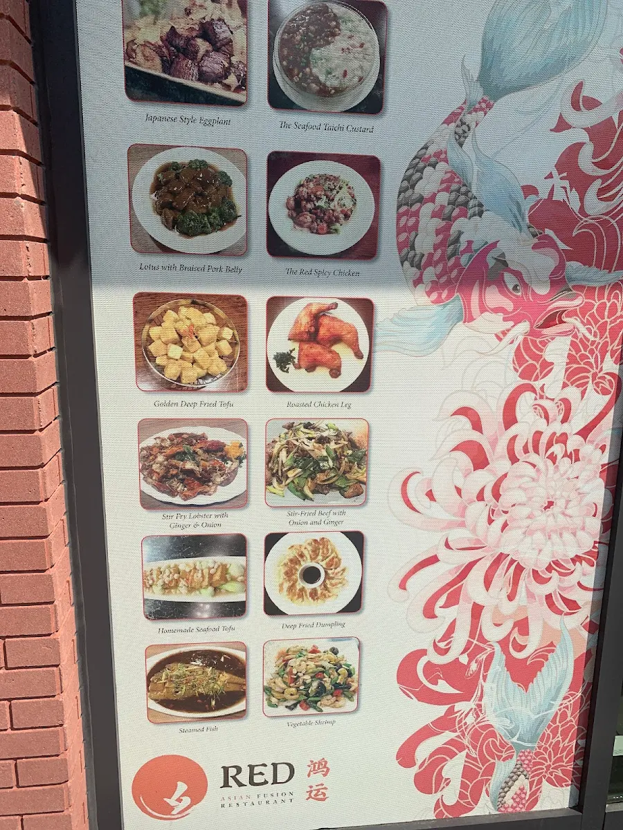 Menu, The Red Asian Fusion Restaurant 鸿运 (HongYun)