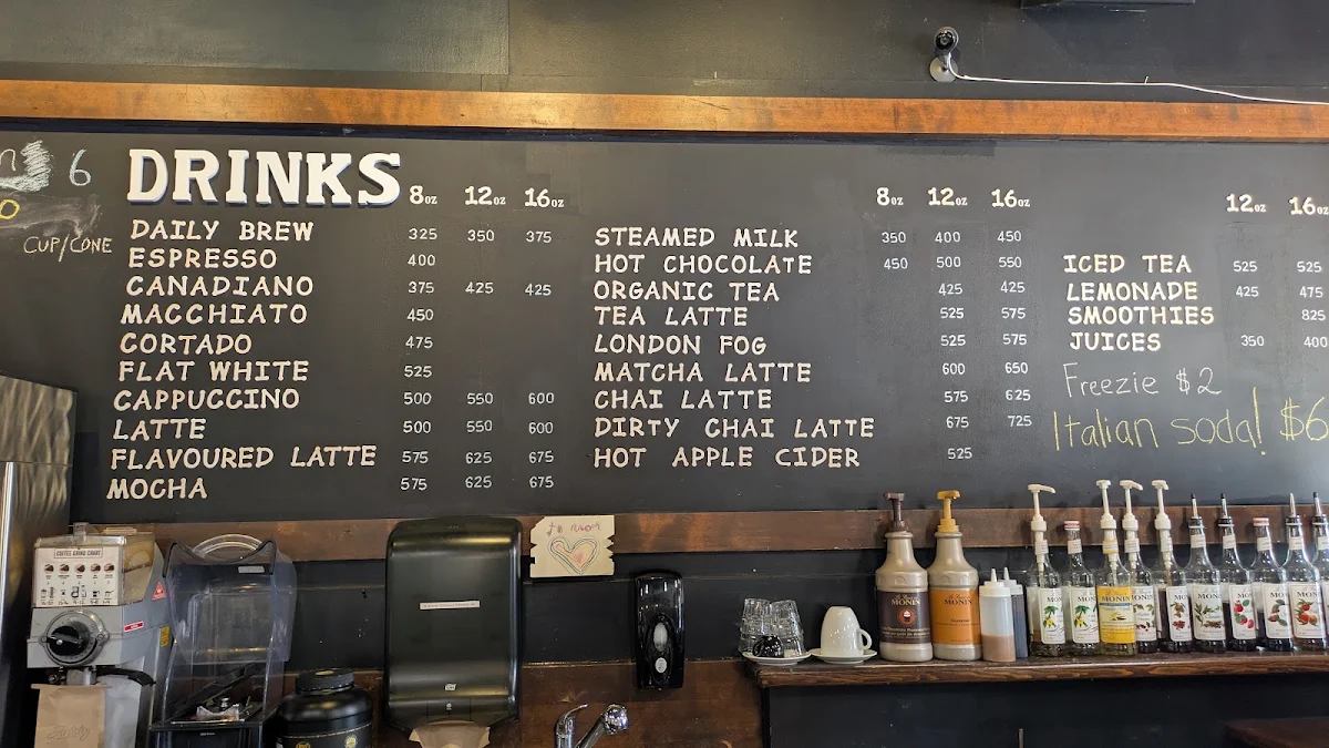 Menu, Artistry Cafe