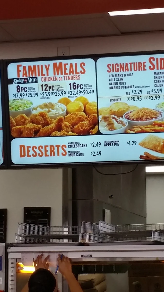 Menu, Popeyes Louisiana Kitchen