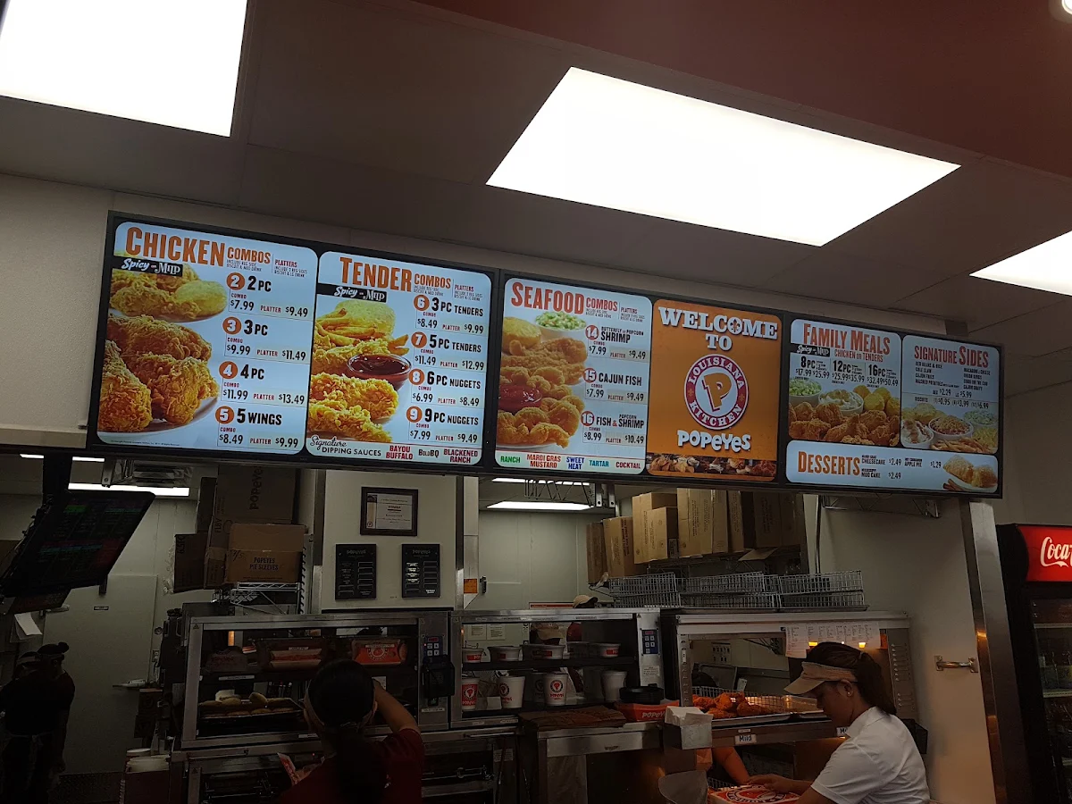 Menu, Popeyes Louisiana Kitchen