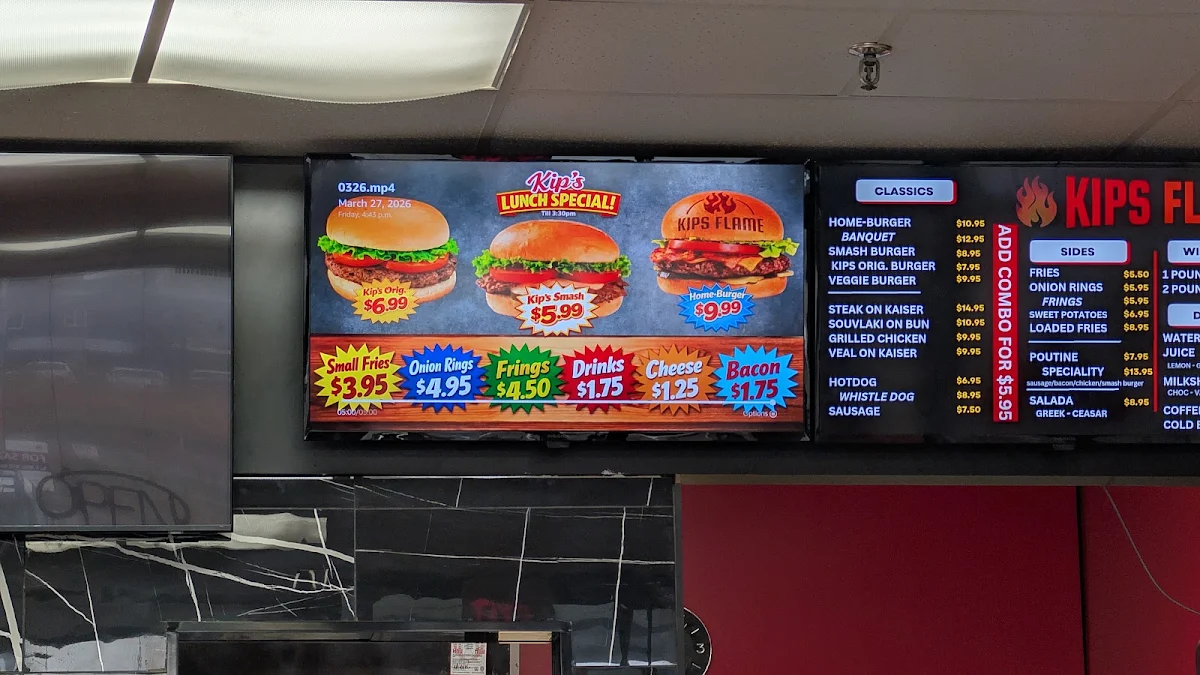Menu, Kips Flame Homemade Burgers & All-Day Breakfast