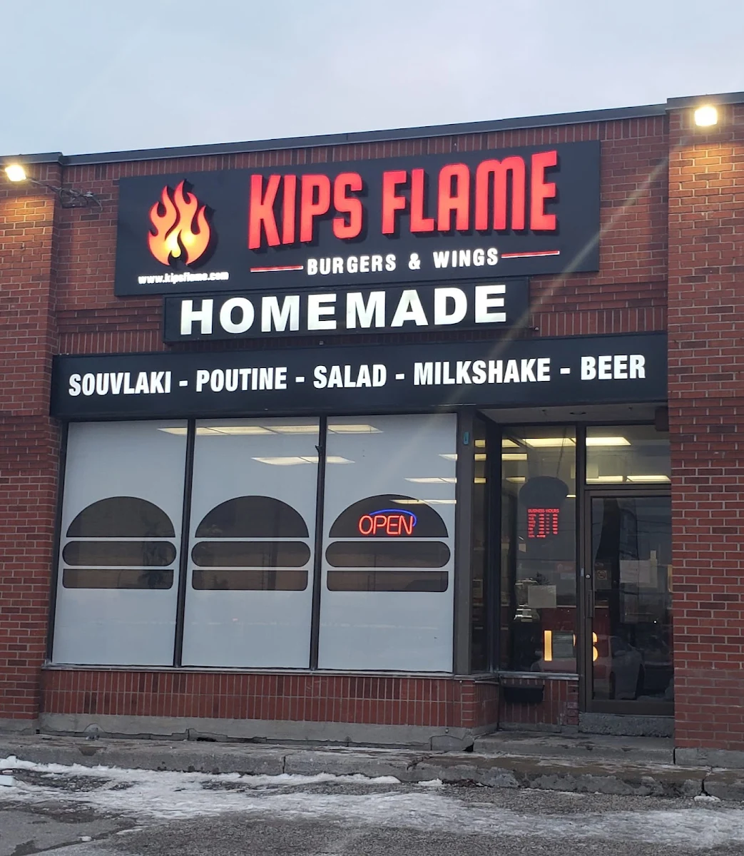 Menu, Kips Flame Homemade Burgers & All-Day Breakfast