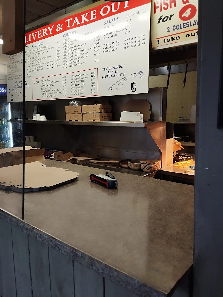 Menu, Jeff Purvey's Fish & Chips