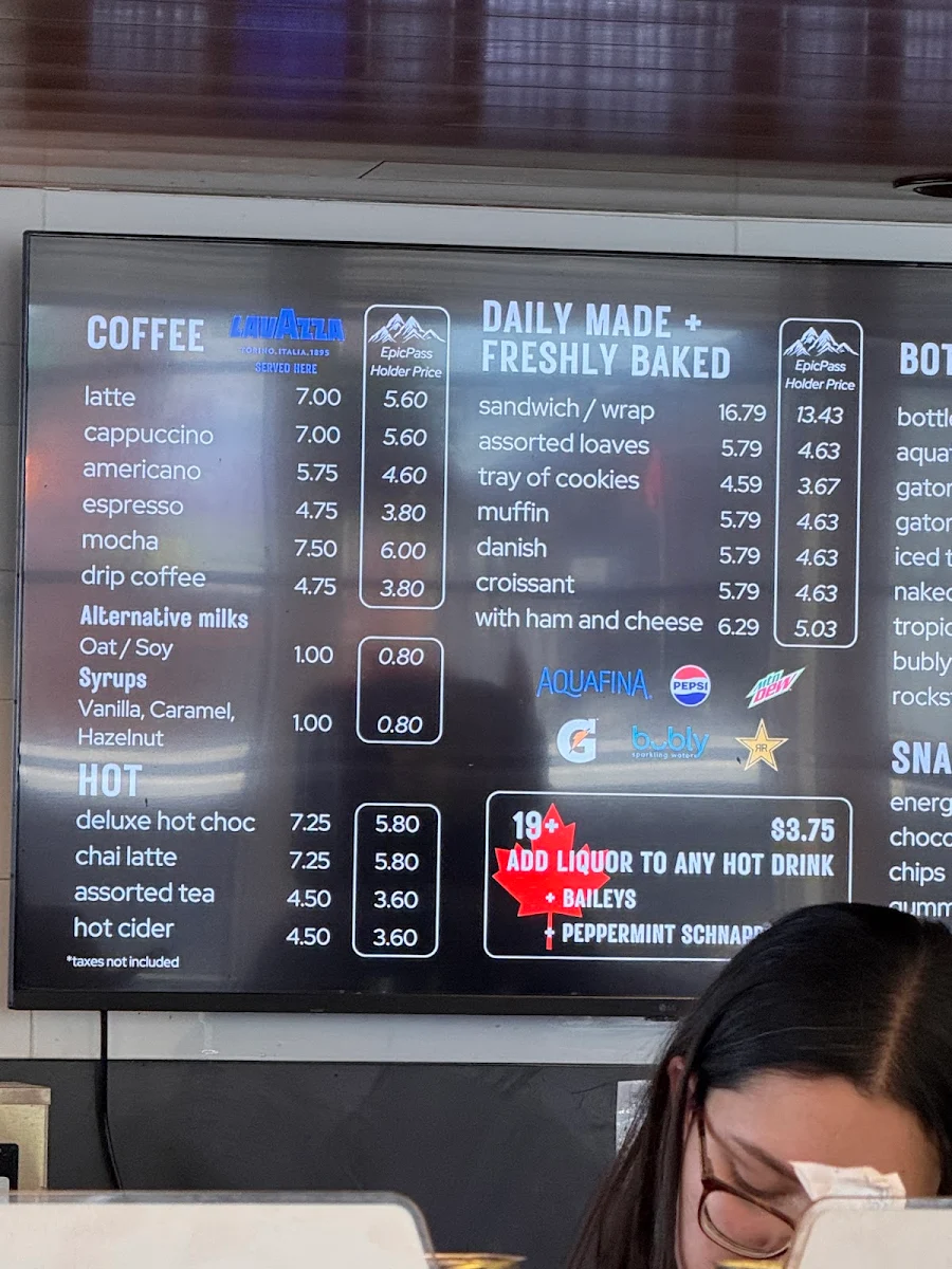 Menu, The Rendezvous