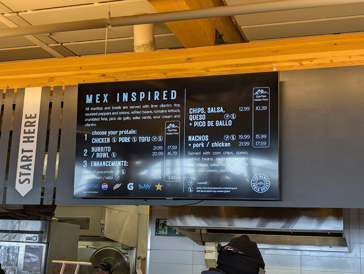 Menu, The Rendezvous