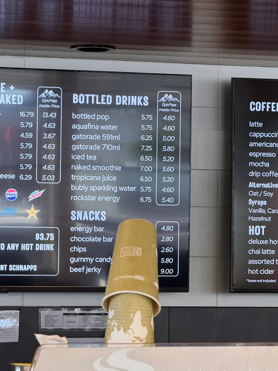 Menu, The Rendezvous