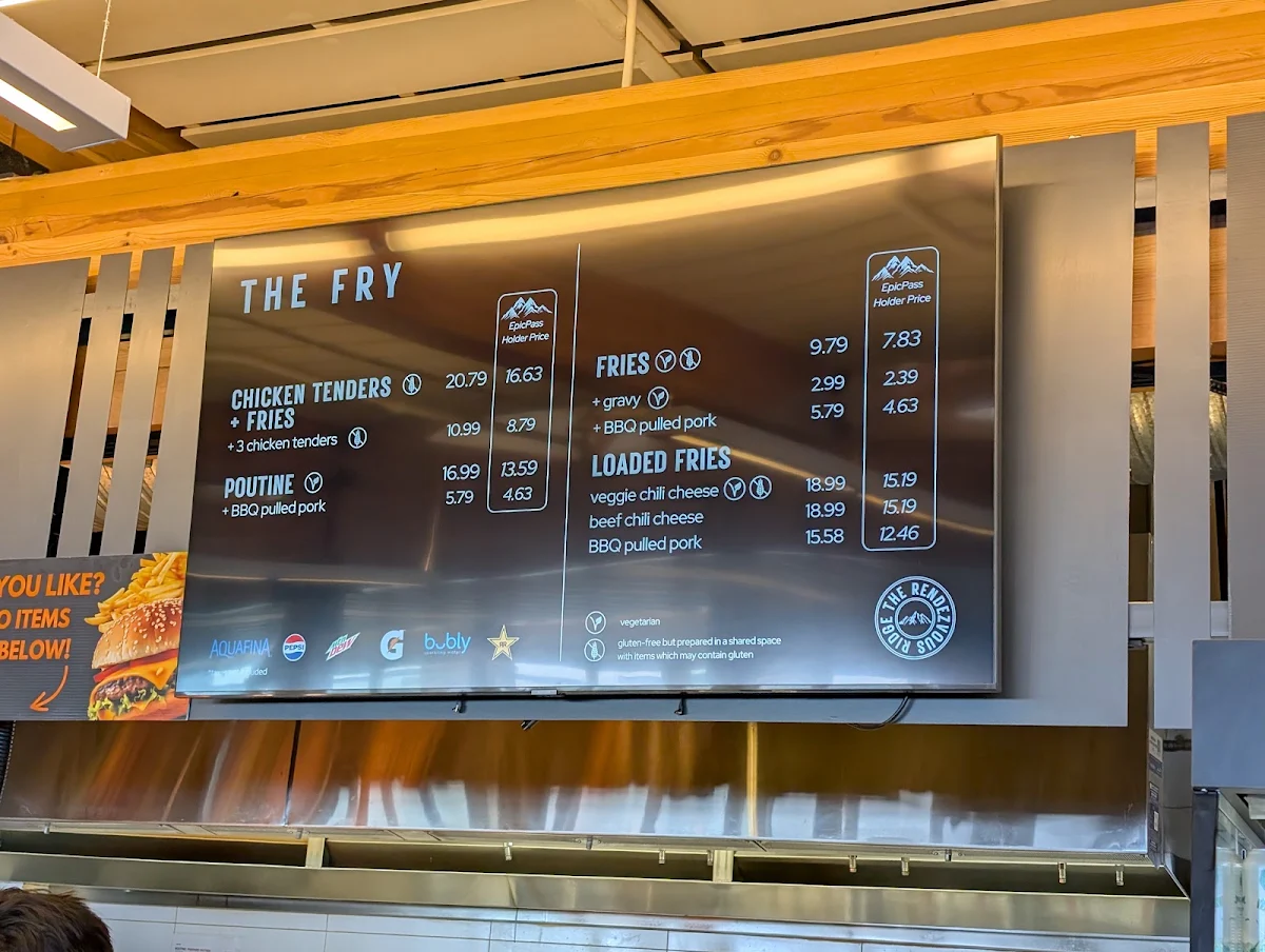 Menu, The Rendezvous