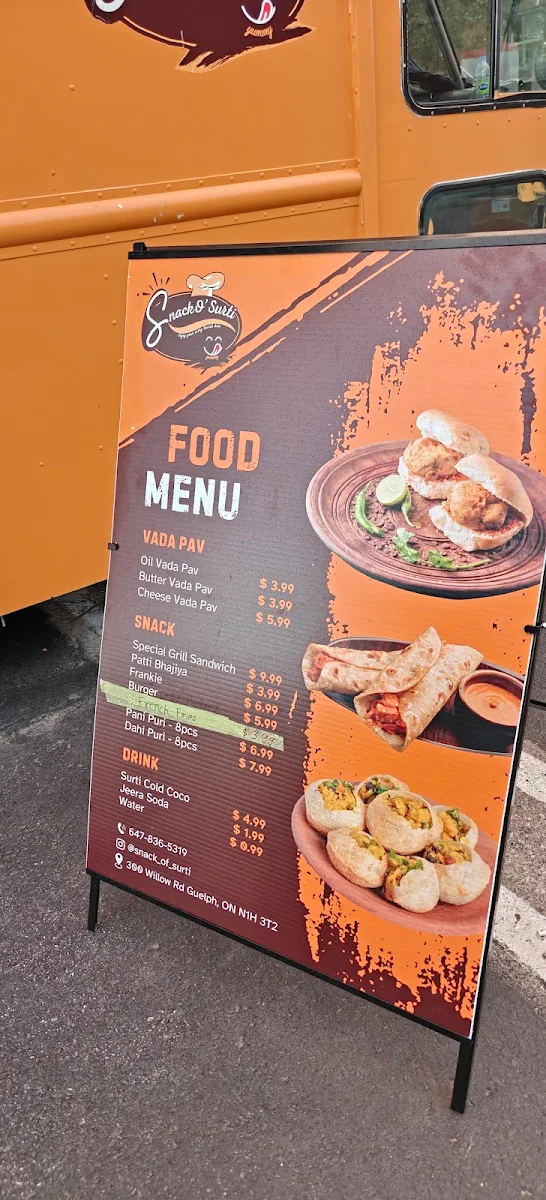 Menu, SnackO’ Surti