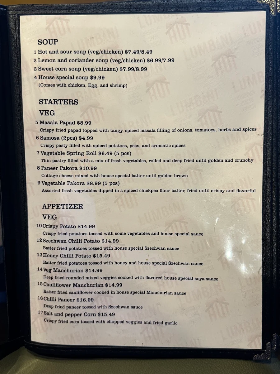 Menu, Lumbini Hut: Best Indian Nepali and Hakka Restaurant