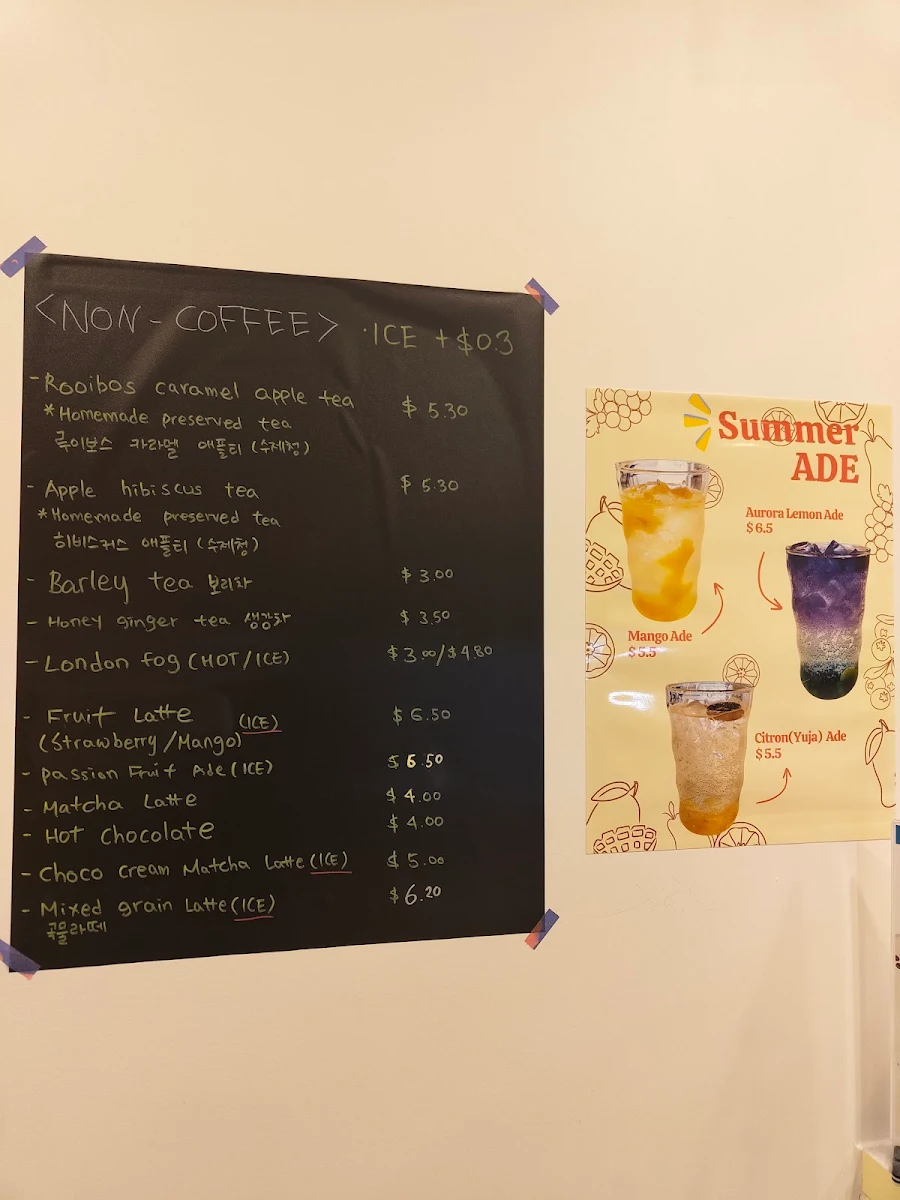 Menu, Cafe Dalbodre(Food trailer)