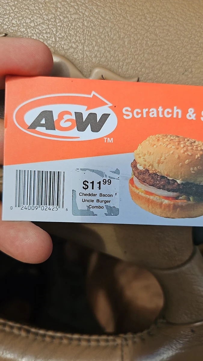 Menu, A&W Canada