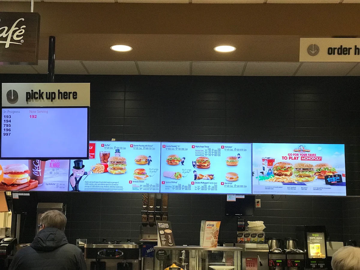 Menu, McDonald's