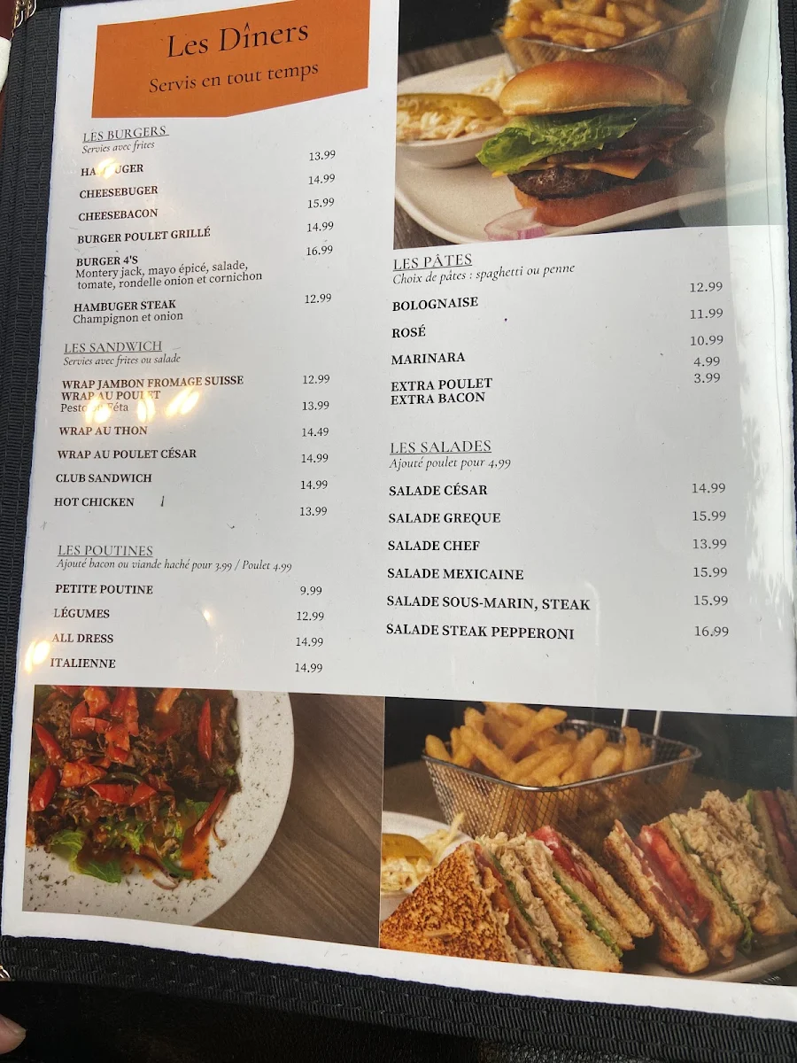 Menu, Chez 4’s