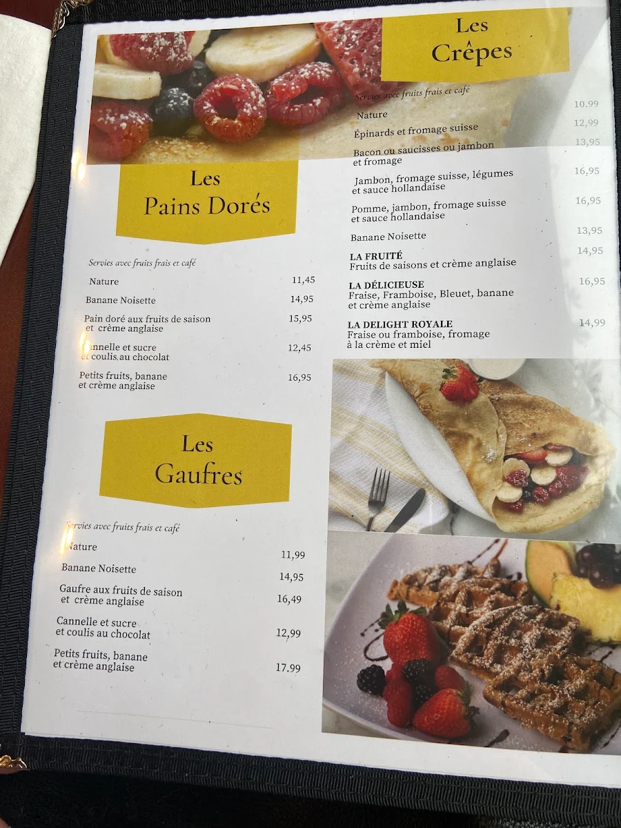 Menu, Chez 4’s