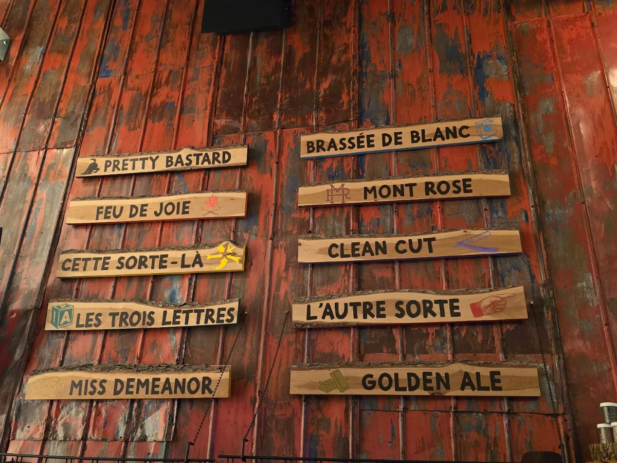 Menu, Les Brasseurs de West Shefford / Brasserie & Refuge