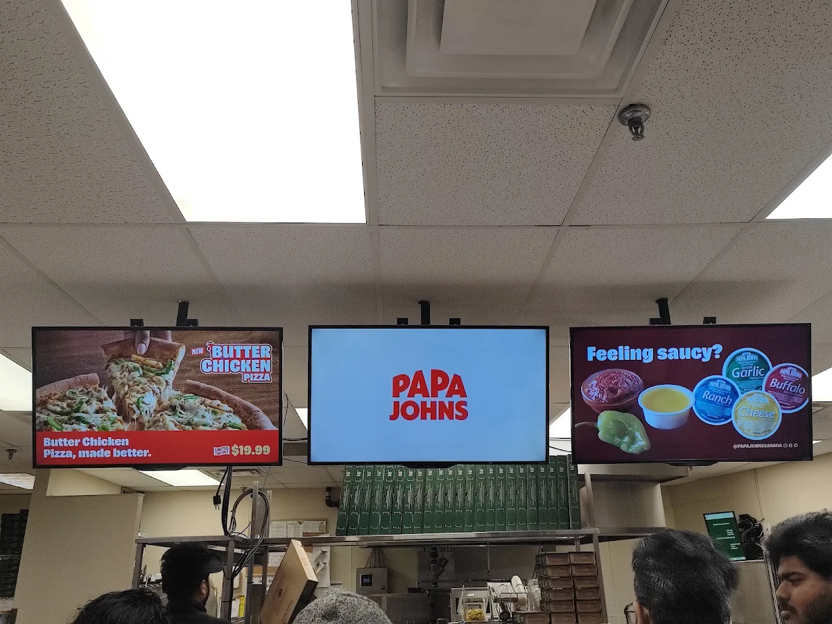 Menu, Papa Johns Pizza