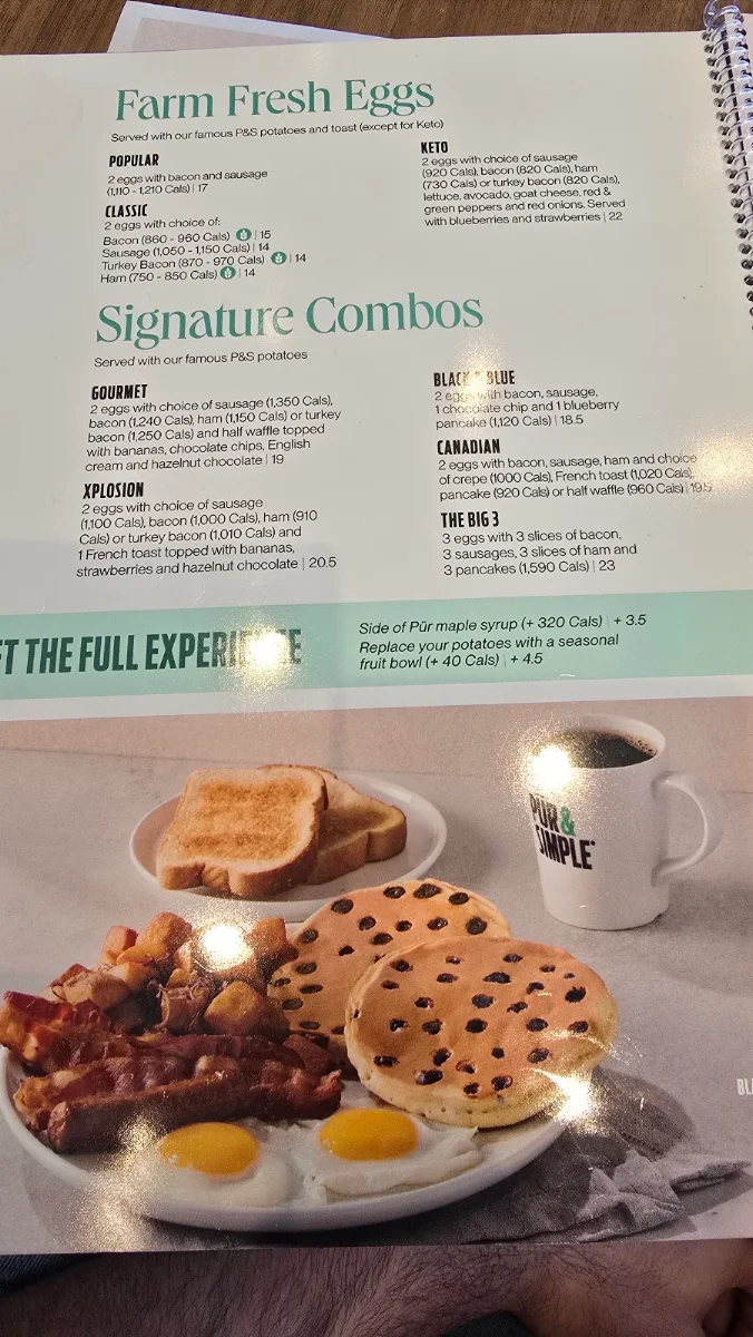 Menu, Pür & Simple