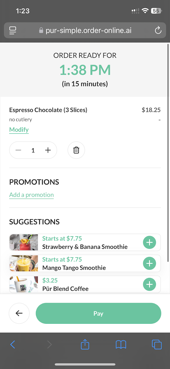 Menu, Pür & Simple
