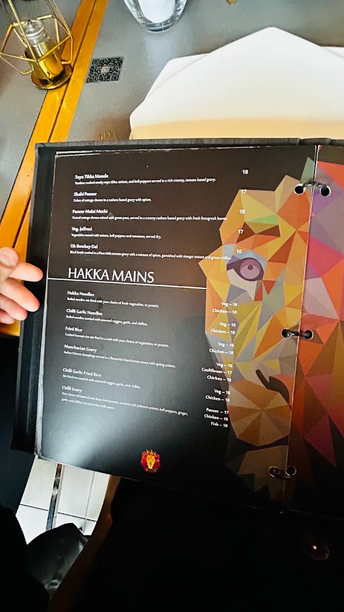 Menu, Oh Bombay London