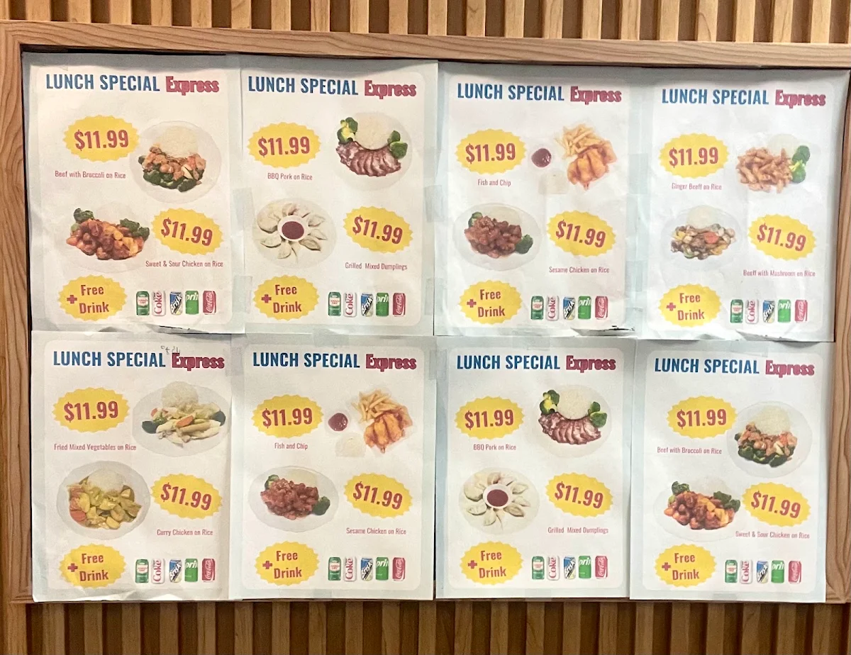 Menu, Golden West Restaurant