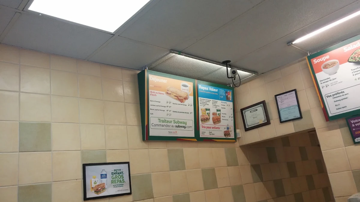 Menu, Subway