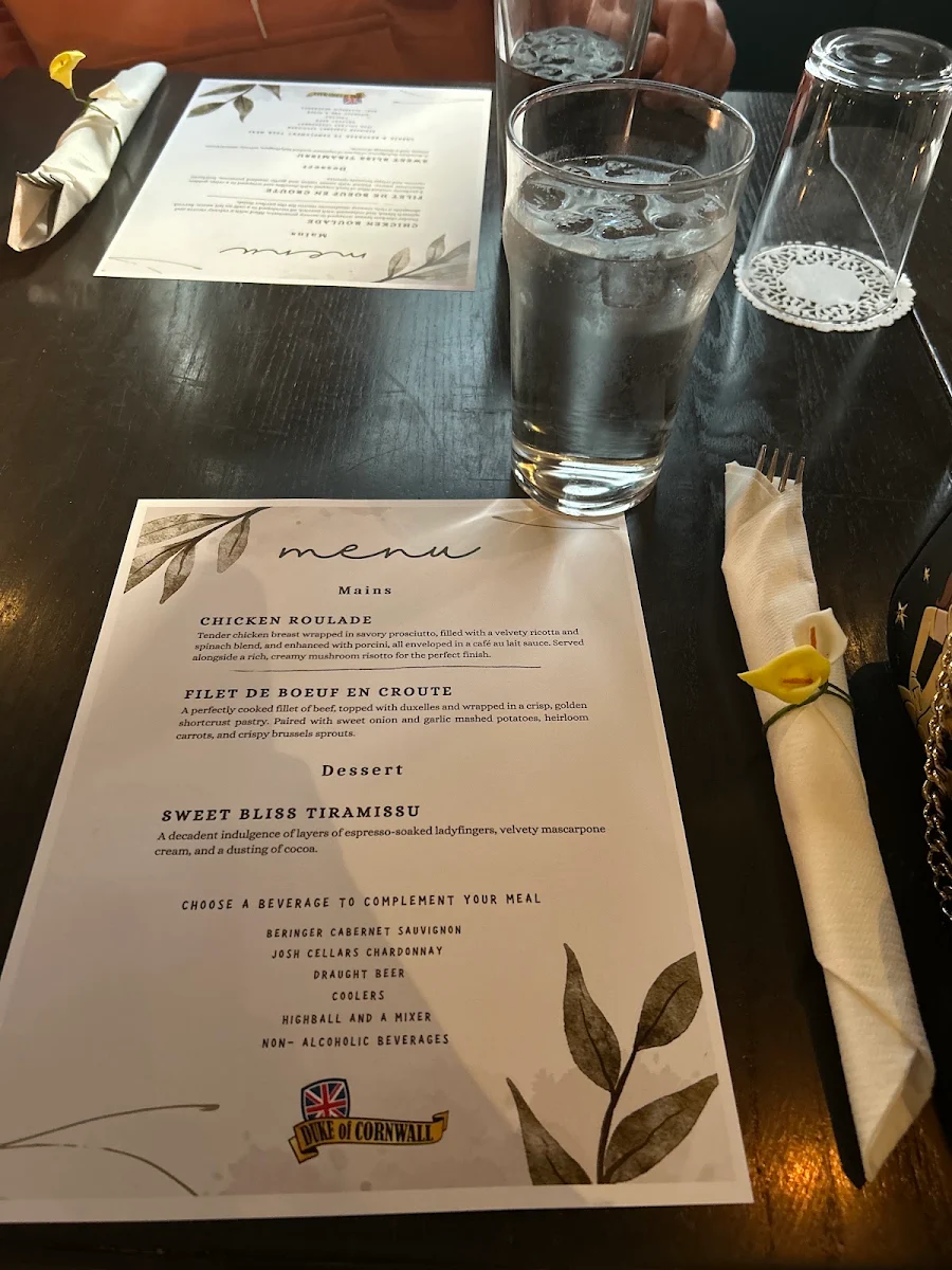Menu, Duke of Cornwall