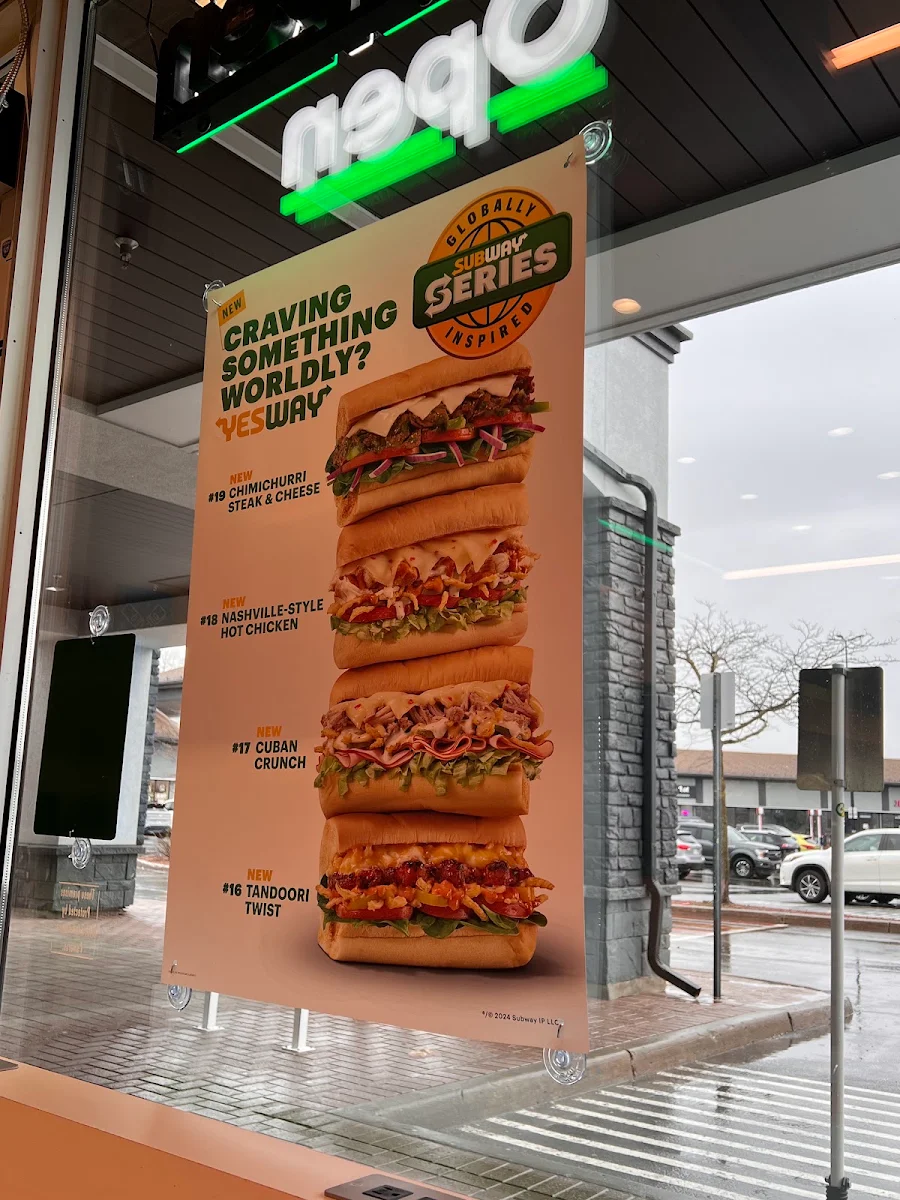 Menu, Subway