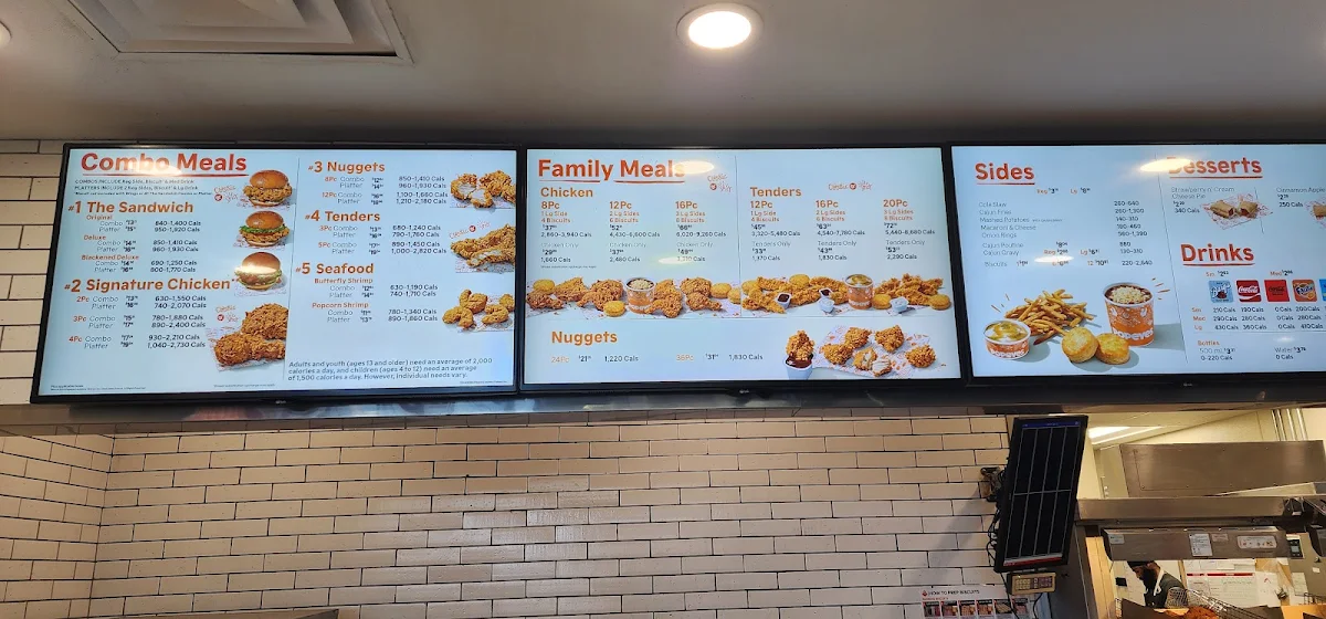 Menu, Popeyes Louisiana Kitchen