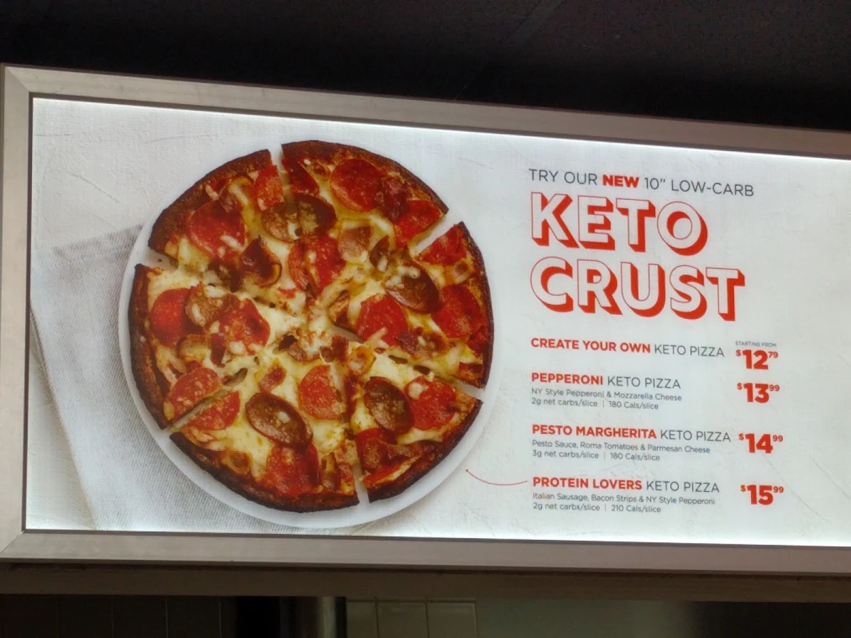 Menu, Pizza Pizza