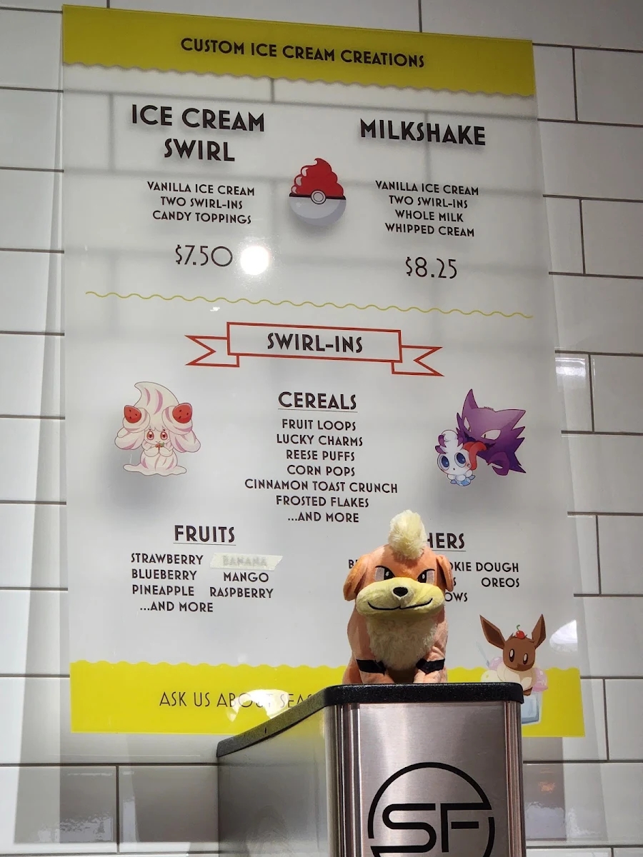 Menu, Swirl Cafe & Games