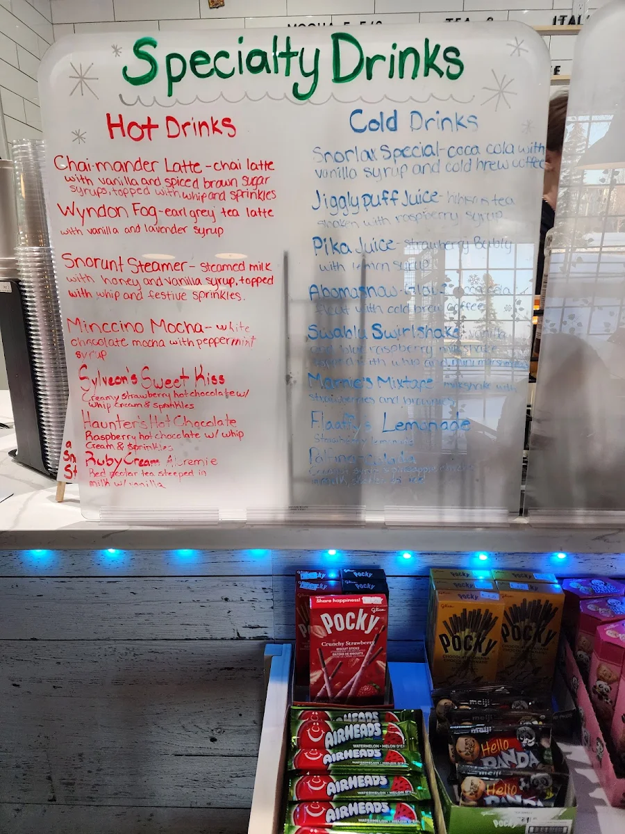 Menu, Swirl Cafe & Games