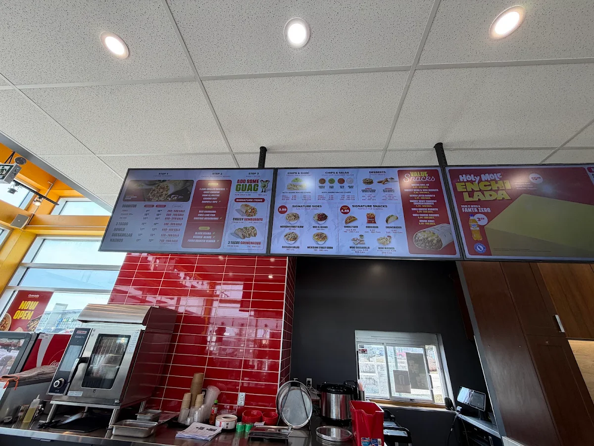 Menu, Quesada Burritos & Tacos