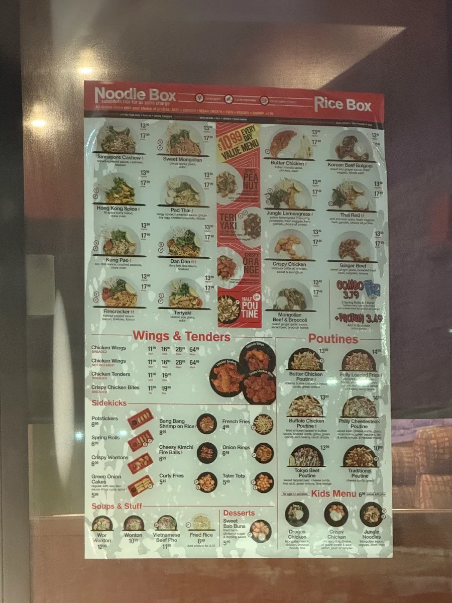 Menu, Wok Box