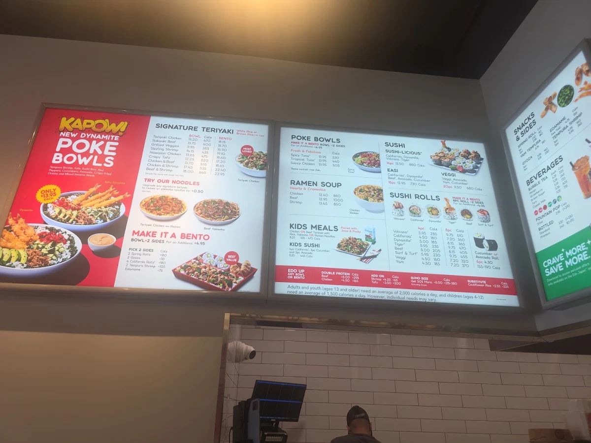 Menu, Edo Japan