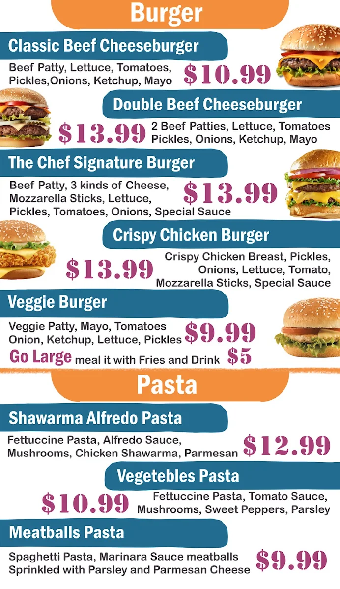 Menu, Shawarma -The Chef Signature Halal Food