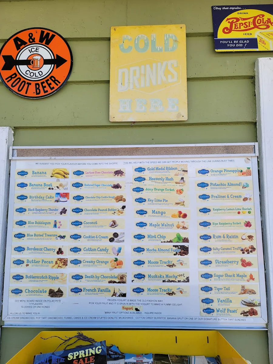 Menu, Coboconk Go-Karts & Mini-Putt