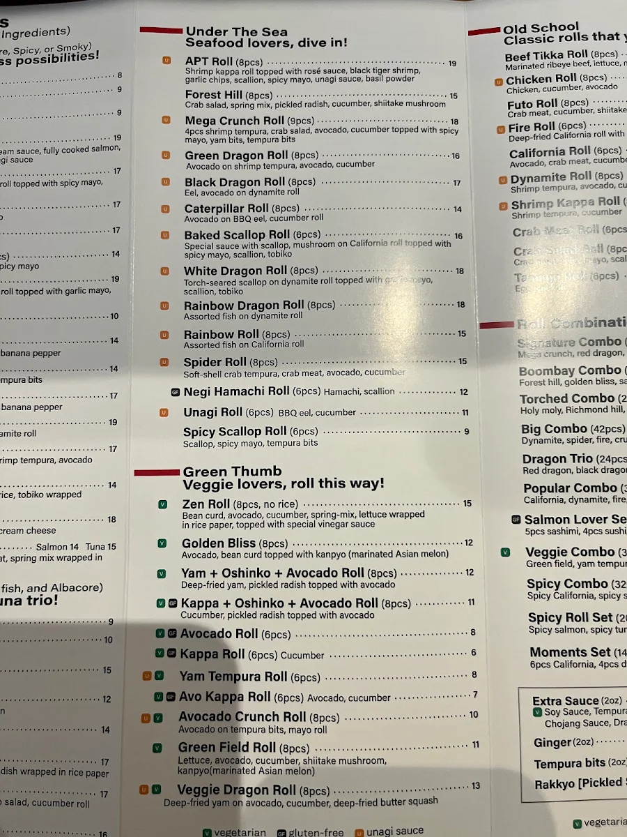 Menu, Tomo Sushi Mississauga