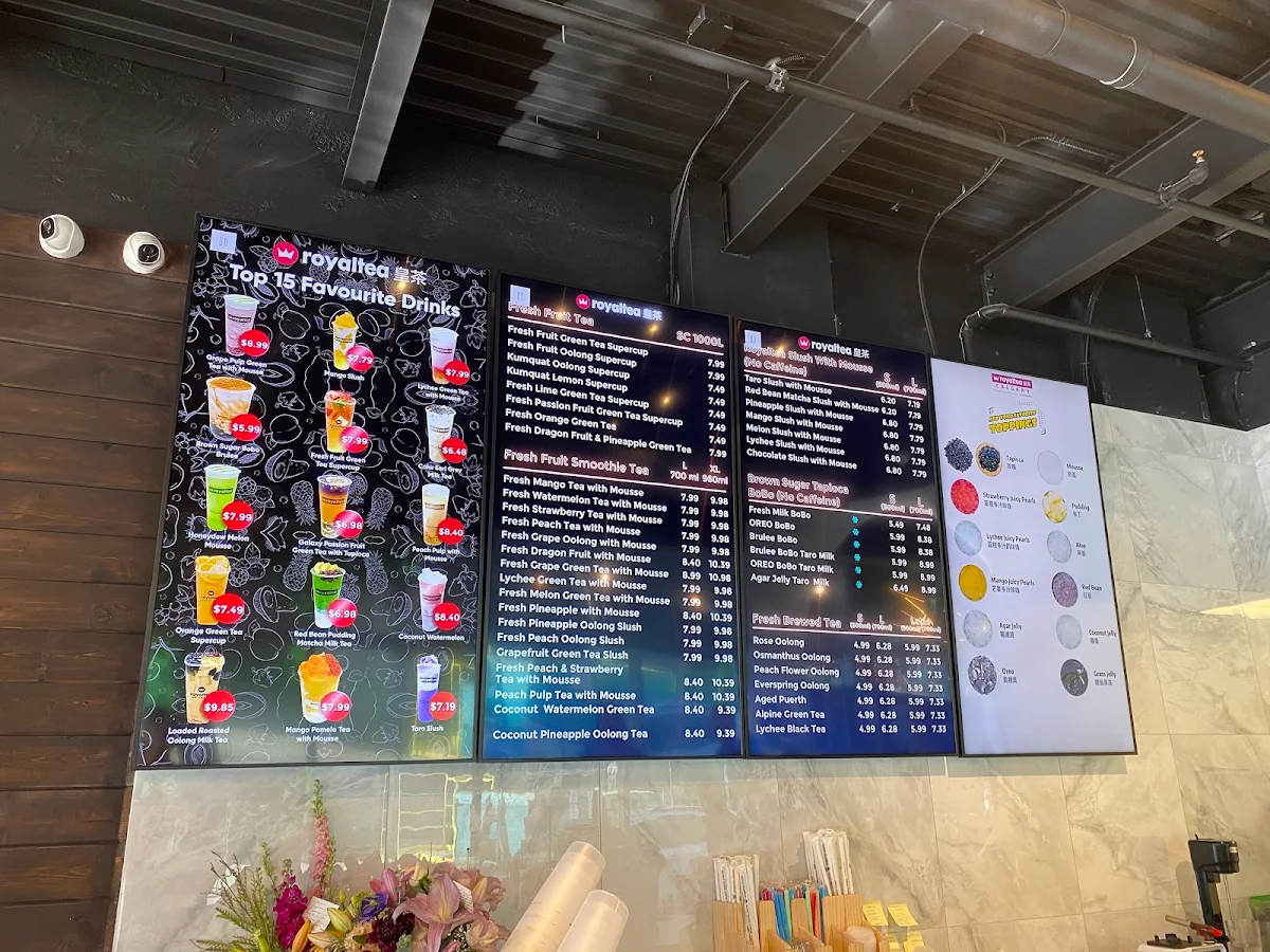 Menu, Royaltea