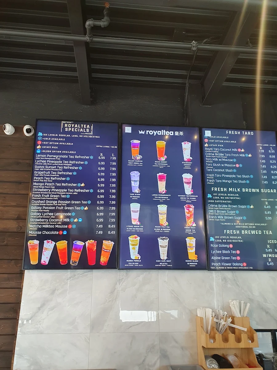 Menu, Royaltea