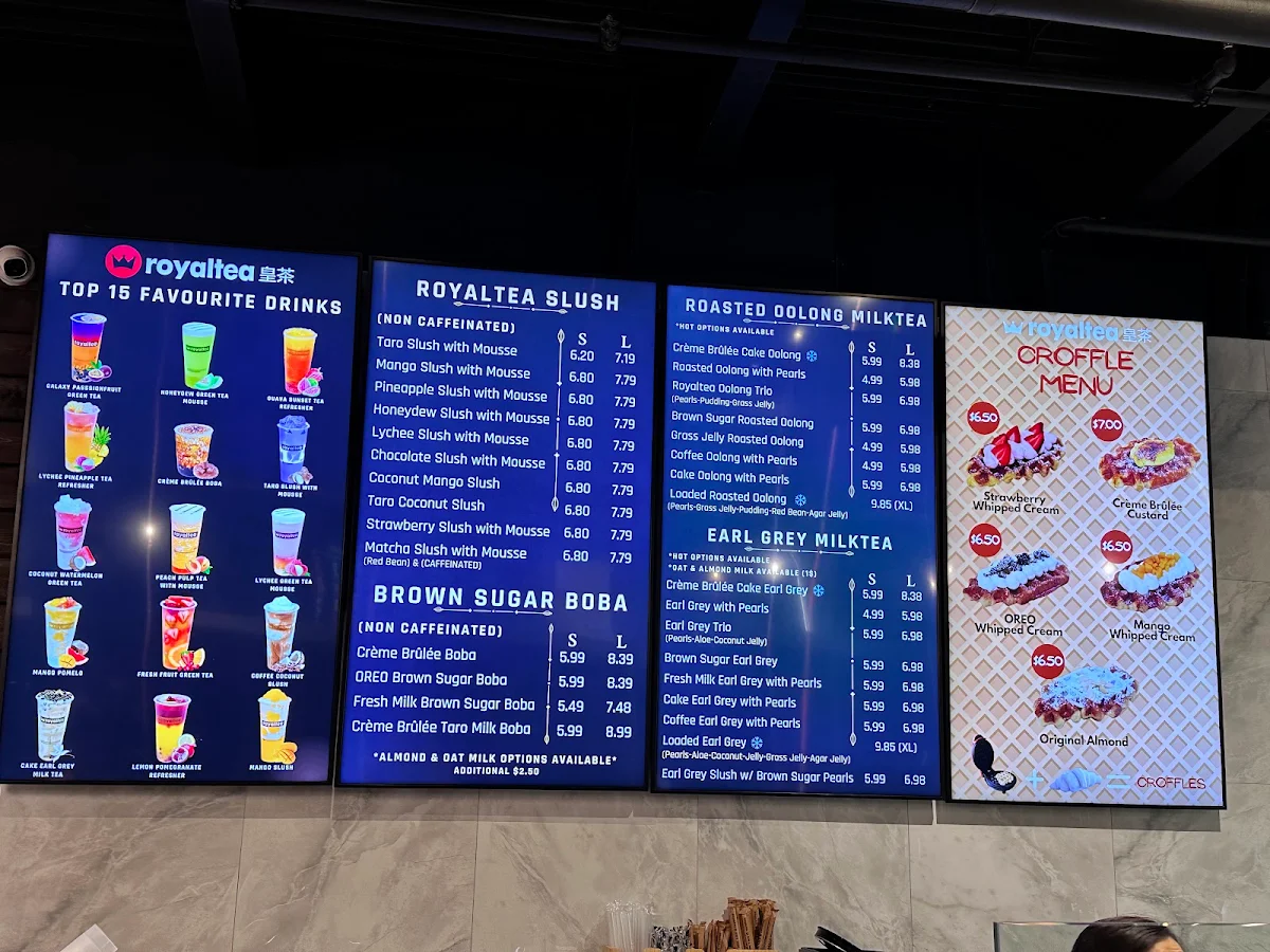 Menu, Royaltea