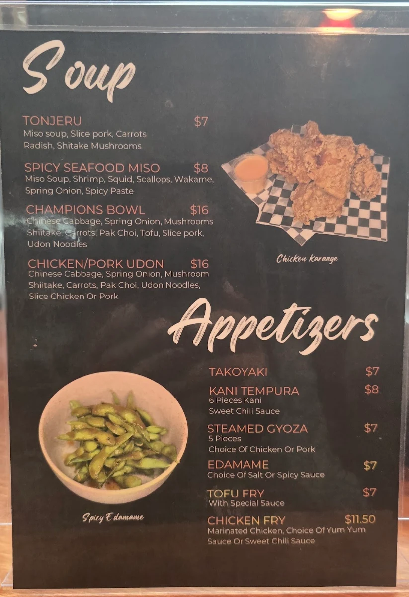 Menu, Zycayah Rolls Sushi