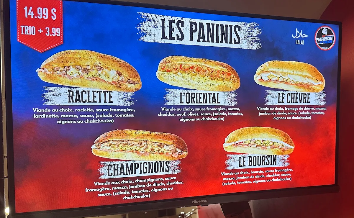 Menu, Maison du Tacos