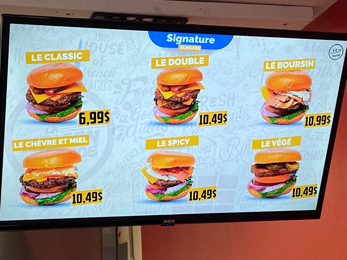 Menu, Maison du Tacos