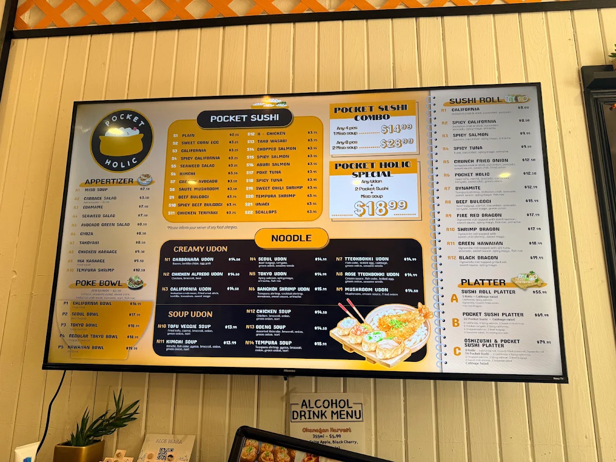 Menu, Pocket Holic