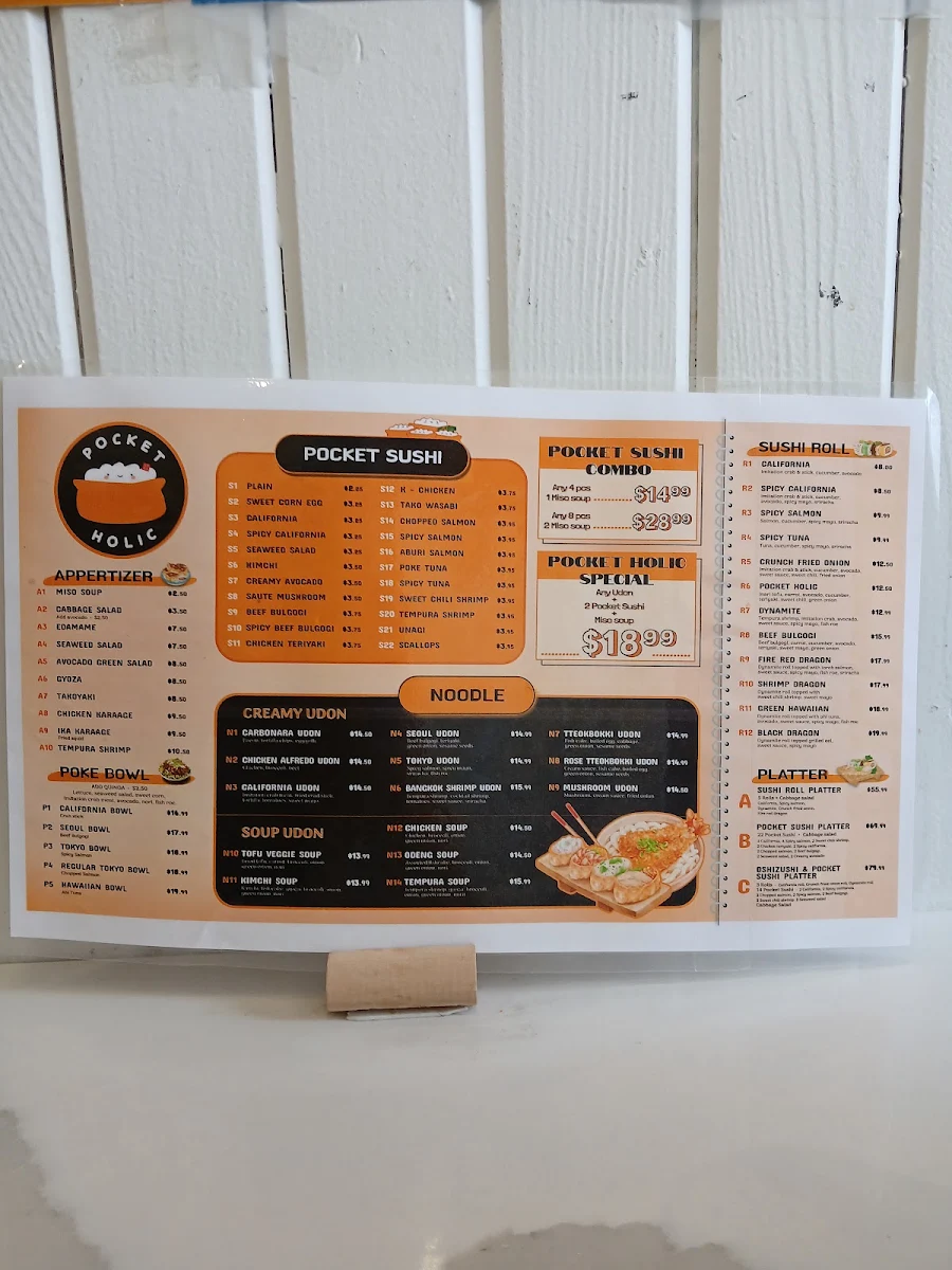 Menu, Pocket Holic