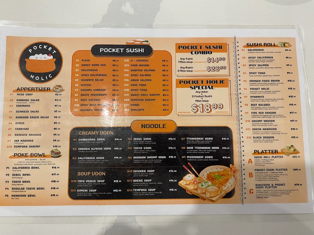 Menu, Pocket Holic