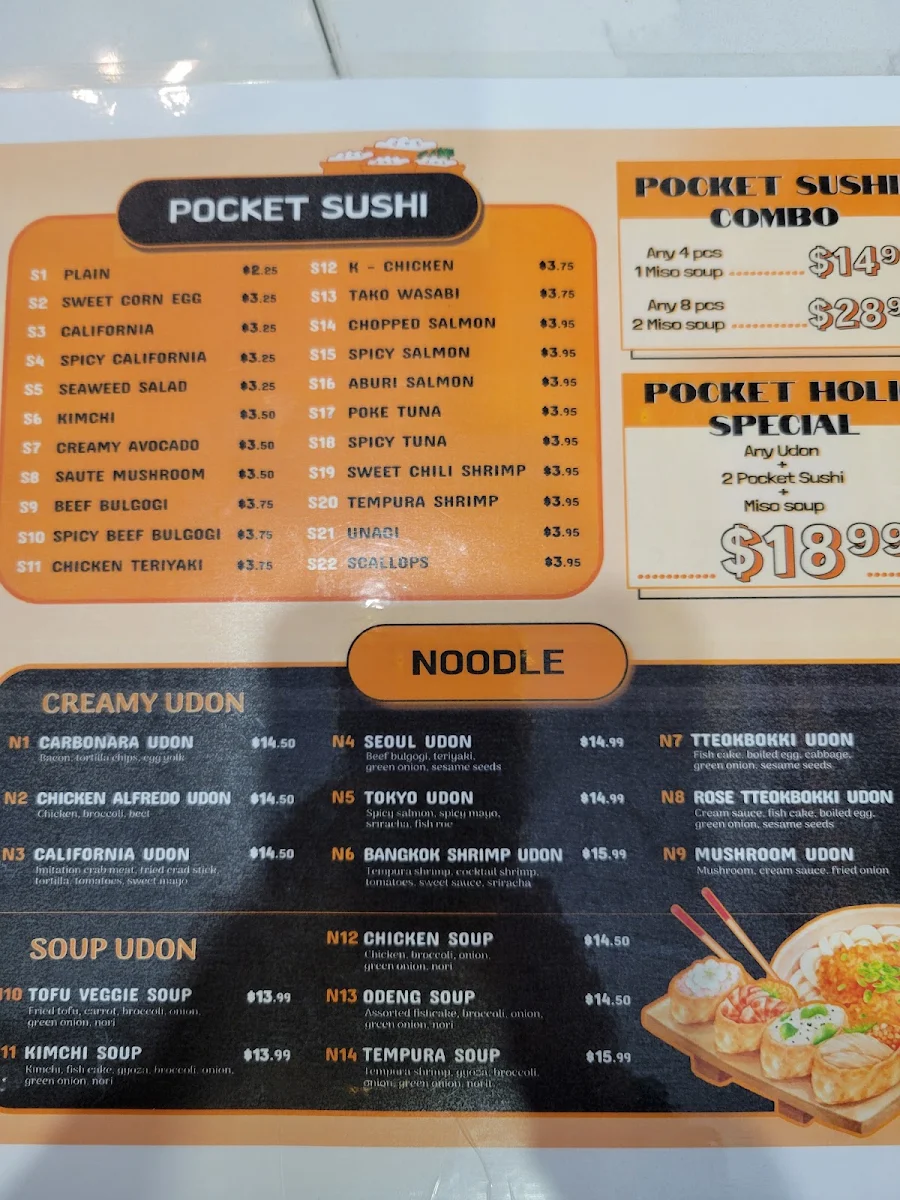 Menu, Pocket Holic