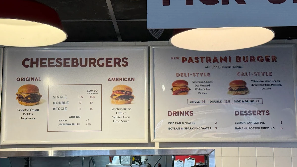 Menu, Burger Drops