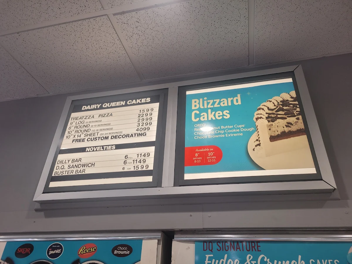 Menu, Dairy Queen Grill & Chill