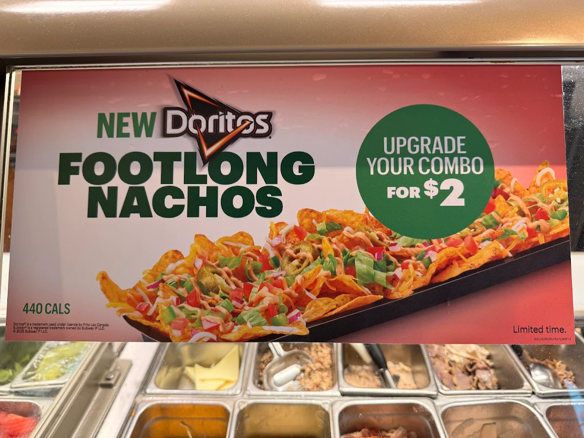 Menu, Subway